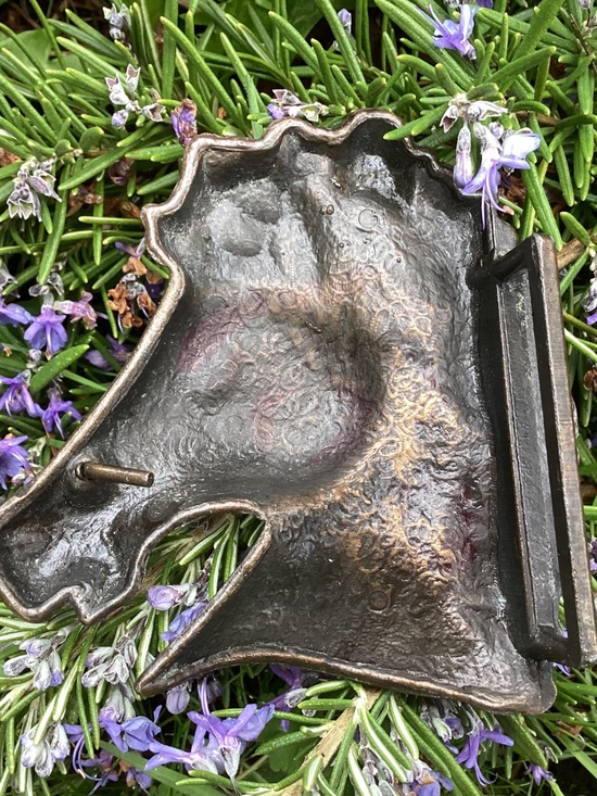 Amazing Vintage Large Heavy Bronze Cast Horse Head Belt Buckle? main image 8